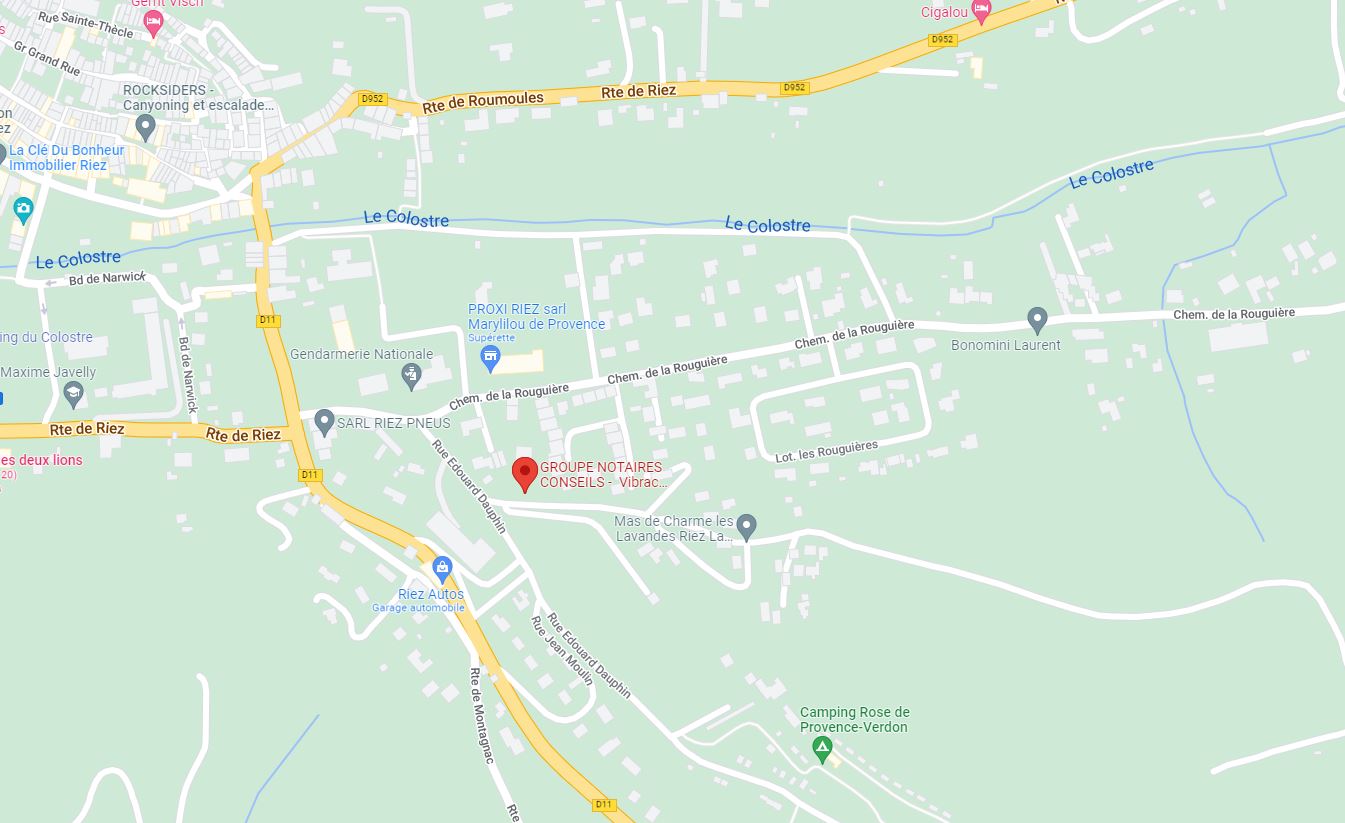 Google Map - GNC Riez